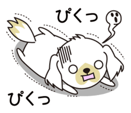 White dog and black dog.2 sticker #11523562