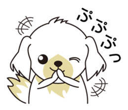 White dog and black dog.2 sticker #11523563