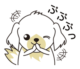 White dog and black dog.2 sticker #11523563