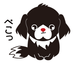 White dog and black dog.2 sticker #11523564