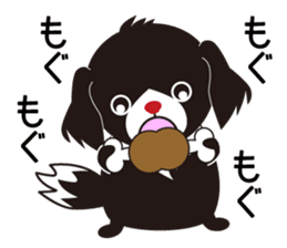 White dog and black dog.2 sticker #11523570