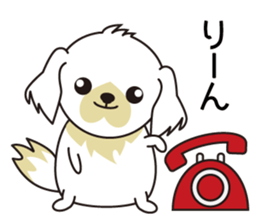 White dog and black dog.2 sticker #11523571