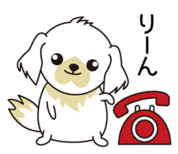 White dog and black dog.2 sticker #11523571