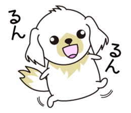 White dog and black dog.2 sticker #11523572