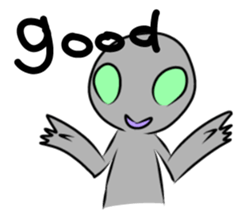 Alien to wear shoes. sticker #11523741