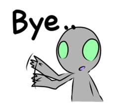 Alien to wear shoes. sticker #11523754