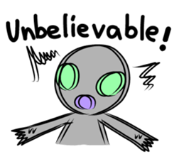 Alien to wear shoes. sticker #11523755