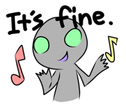 Alien to wear shoes. sticker #11523757