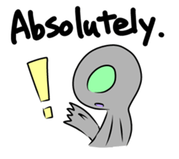 Alien to wear shoes. sticker #11523759