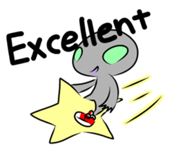 Alien to wear shoes. sticker #11523760