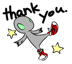 Alien to wear shoes. sticker #11523761