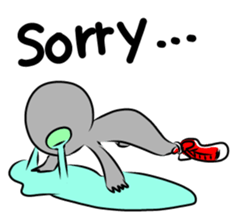 Alien to wear shoes. sticker #11523763