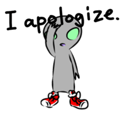 Alien to wear shoes. sticker #11523764