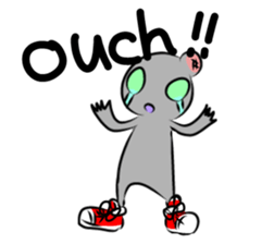 Alien to wear shoes. sticker #11523765