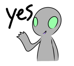 Alien to wear shoes. sticker #11523767