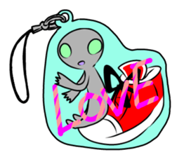 Alien to wear shoes. sticker #11523775