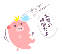 Daily life of the pig! sticker #11523803