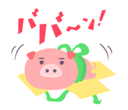 Daily life of the pig! sticker #11523805