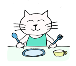 a cat smiles gently sticker #11525538