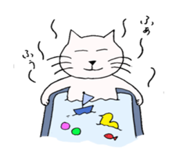 a cat smiles gently sticker #11525539