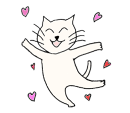 a cat smiles gently sticker #11525541
