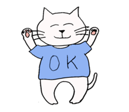 a cat smiles gently sticker #11525544