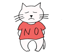 a cat smiles gently sticker #11525546