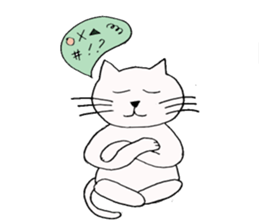 a cat smiles gently sticker #11525547