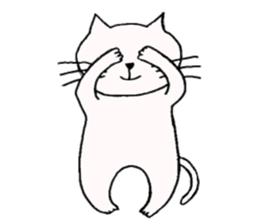 a cat smiles gently sticker #11525548