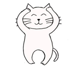 a cat smiles gently sticker #11525549