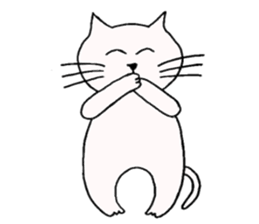 a cat smiles gently sticker #11525550