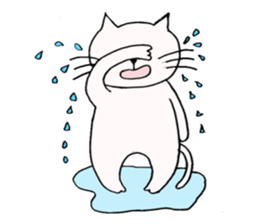a cat smiles gently sticker #11525552