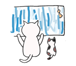 a cat smiles gently sticker #11525566