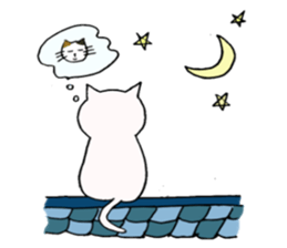 a cat smiles gently sticker #11525567