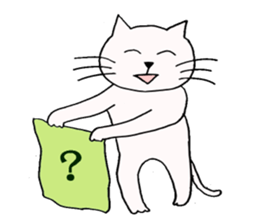 a cat smiles gently sticker #11525571