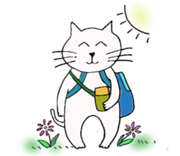 a cat smiles gently sticker #11525575