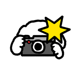 Cute white pekingese dog sticker #11526591