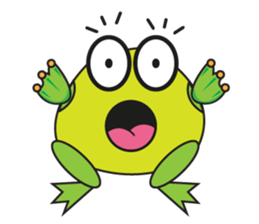 One of us: Mischievous Green Frog sticker #11527500