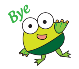One of us: Mischievous Green Frog sticker #11527505
