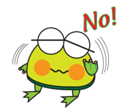 One of us: Mischievous Green Frog sticker #11527506