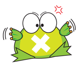 One of us: Mischievous Green Frog sticker #11527507