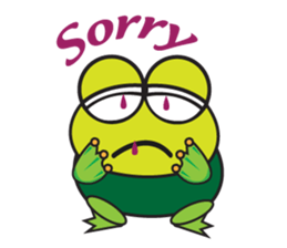 One of us: Mischievous Green Frog sticker #11527509