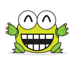One of us: Mischievous Green Frog sticker #11527510