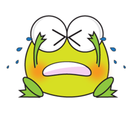 One of us: Mischievous Green Frog sticker #11527514