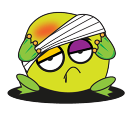 One of us: Mischievous Green Frog sticker #11527518