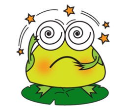One of us: Mischievous Green Frog sticker #11527520