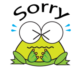 One of us: Mischievous Green Frog sticker #11527528