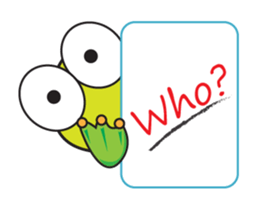 One of us: Mischievous Green Frog sticker #11527529