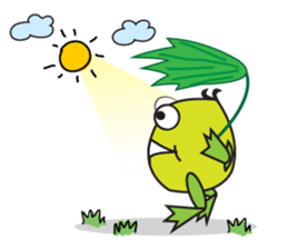 One of us: Mischievous Green Frog sticker #11527530