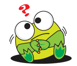 One of us: Mischievous Green Frog sticker #11527532